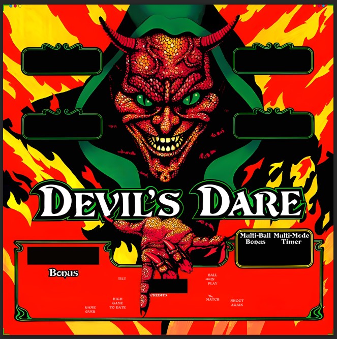 Translite Flipper Devil's Dare