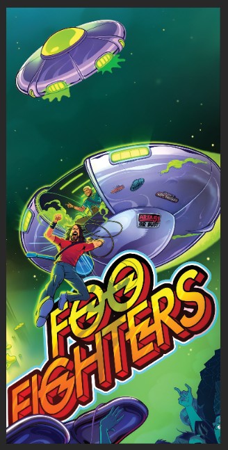 Tapis de protection flipper Foo Fighters