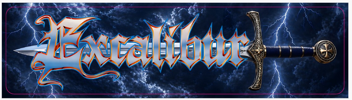 Plaque de porte flipper Excalibur