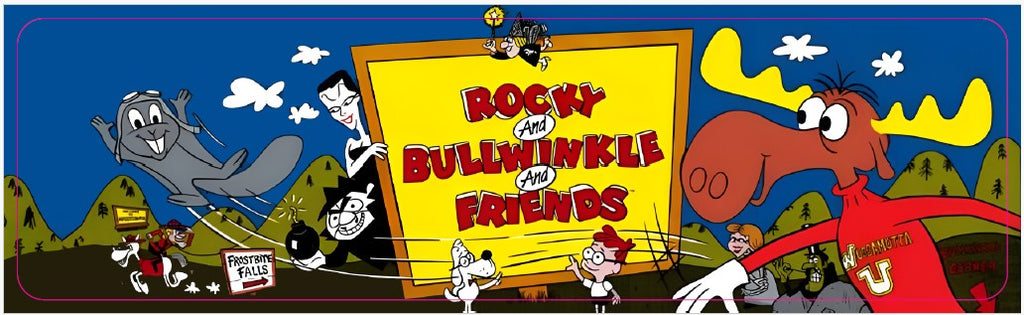 Rocky And Bullwinkle And Friends pinball door plate