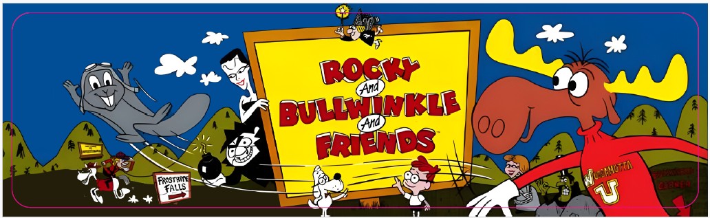 Plaque de porte flipper Rocky And Bullwinkle And Friends