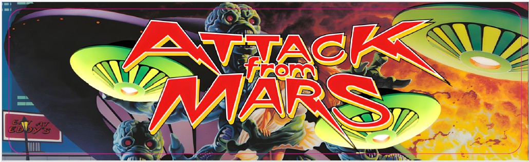 Plaque de porte flipper Attack From Mars V2