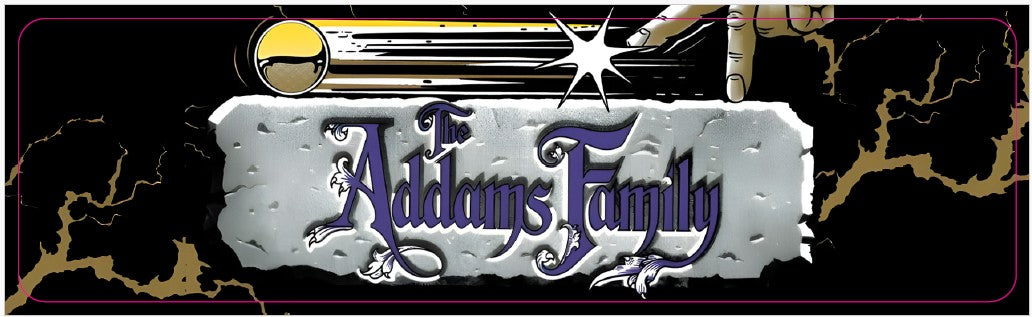 Plaque de porte flipper The Addams Family Gold
