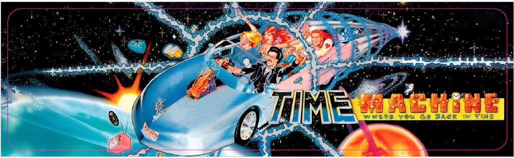 Plaque de porte flipper Time Machine DE