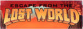 Plaque de porte flipper Escape From The Lost World