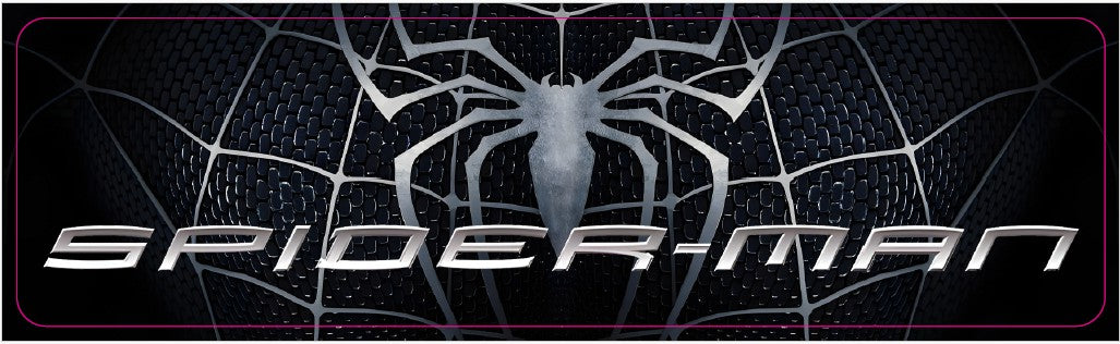 Plaque de porte flipper Spider Man Black