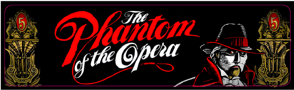 Plaque de porte flipper The Phantom Of The Opera V2