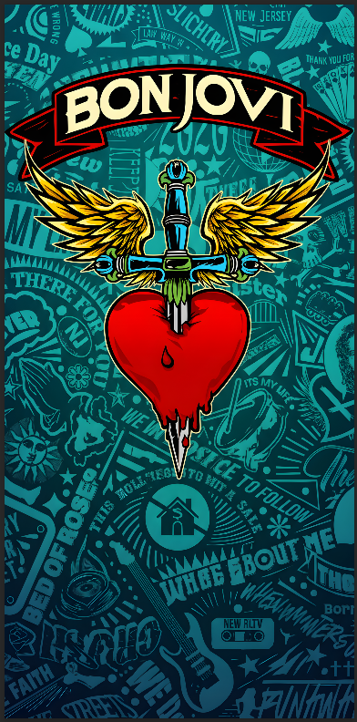 Tapis de protection flipper Bon Jovi V2