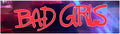 Plaque de porte flipper Bad Girls